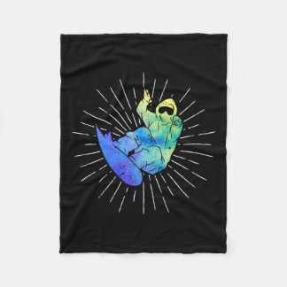 Outdoor Activity Snowboarder Winter Snowboard Prem Fleecedecke