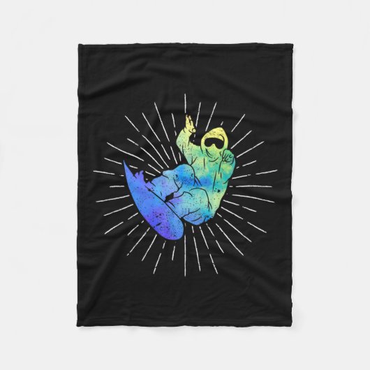 Outdoor Activity Snowboarder Winter Snowboard Prem Fleecedecke (Vorderseite)