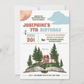 Outdoor Adventure 2 Geburtstagsparty Einladung (Vorderseite)