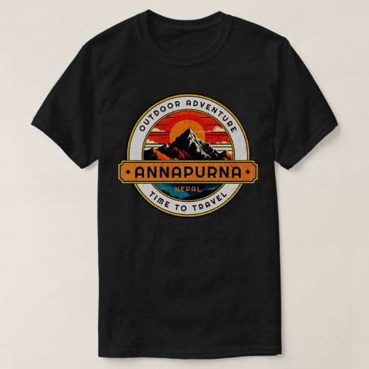 Outdoor Adventure Annapurna Mountain Design T-Shirt (Design vorne)