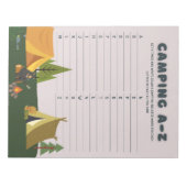 Outdoor Adventure Camping A-Z Explorer Spiel Notizblock (Vorderseite)