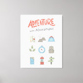 Outdoor Adventure Camping Kinder Leinwand Kunst, D (Vorderseite)