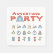 Outdoor Adventure Camping Wandern Kid's Party Serviette (Vorderseite)