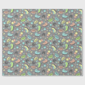 Outdoor Adventure Collage Gemustert Geschenkpapier (Flach)