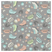 Outdoor Adventure Collage Gemustertes Gewebe Stoff (Nahaufnahme)