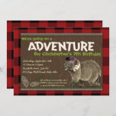 Outdoor Adventure-Party Einladung (Vorne/Hinten)