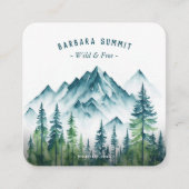 Outdoor Adventure Reiseführer Bergpin Quadratische Visitenkarte (Vorderseite)