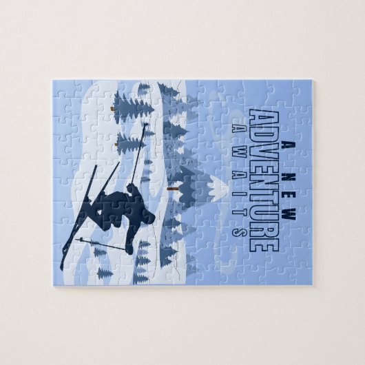 Outdoor Adventure Snowboarden Winter Puzzle (Horizontal)