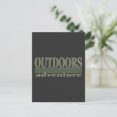 Outdoor Adventure Text Design Illustration Postkarte (Stehend Vorderseite)