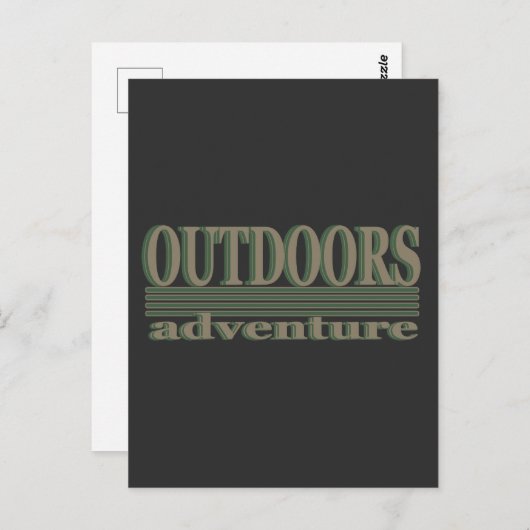 Outdoor Adventure Text Design Illustration Postkarte (Vorne/Hinten)