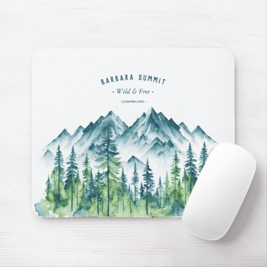 Outdoor Adventure Travel Mountain Forest Mousepad (Mit Mouse)