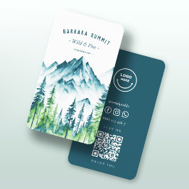 Outdoor Adventure Travel Mountain Forest Visitenkarte