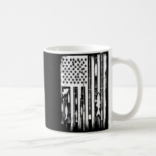 Outdoor-Angeln Amerikanische Flagge Fischer Fischl Kaffeetasse