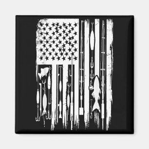 Outdoor-Angeln Amerikanische Flagge Fischer Fischl Magnet