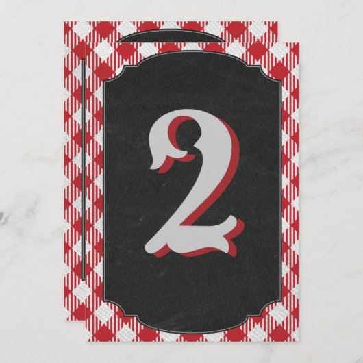 Outdoor Backyard GRILLEN Party Tischnummer (Vorne/Hinten)