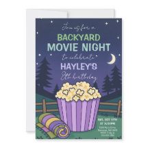 Outdoor Backyard Movie Night Birthday