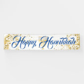 Outdoor Banner-Happy Hanukkah Banner (Horizontal)