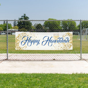 Outdoor Banner-Happy Hanukkah Banner