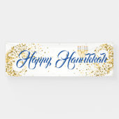 Outdoor Banner-Happy Hanukkah Banner (Horizontal)
