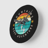 Outdoor Behalt-Abenteuer Runde Wanduhr (Winkel)