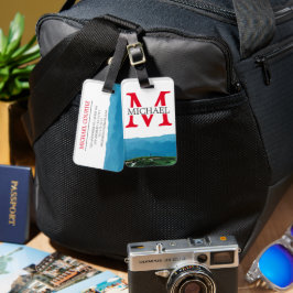 Outdoor Berg Reislerblau personalisieren Gepäckanhänger