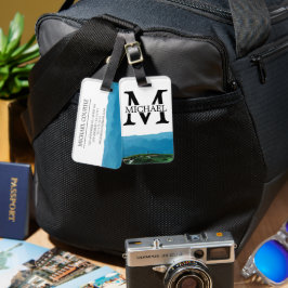 Outdoor Berg Reislerblau personalisieren Gepäckanhänger