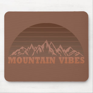 outdoor Bergvibes Vintage Retro Sonnenuntergang Mousepad