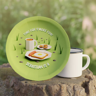 Outdoor Boys's mehr Camping Kindergeburtstag Party Pappteller