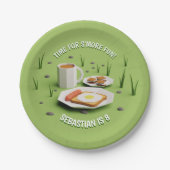 Outdoor Boys's mehr Camping Kindergeburtstag Party Pappteller (Vorderseite)