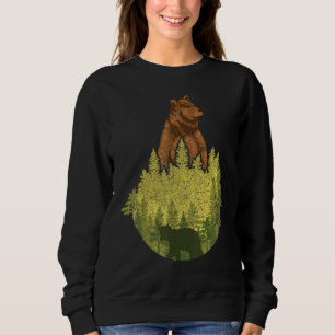 Outdoor Brown Bear Forest Animal Nature Bär Sweatshirt