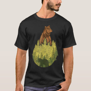 Outdoor Brown Bear Forest Animal Nature Bär T-Shirt