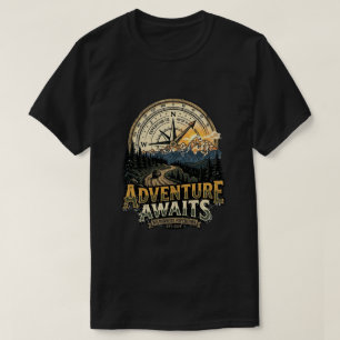 Outdoor-Camping-Abenteuer-Kompass-Wander-Shirt T-Shirt
