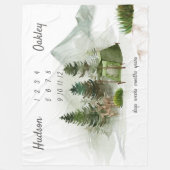 Outdoor Camping Adventure Twins Milestone Fleecedecke (Vorderseite)