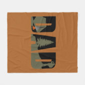 Outdoor Camping Papa glücklicher Camper Fleecedecke (Vorderseite (Horizontal))