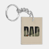 Outdoor Camping Papa glücklicher Camper Schlüsselanhänger (Vorderseite links)