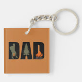 Outdoor Camping Papa glücklicher Camper Schlüsselanhänger (Rückseite)