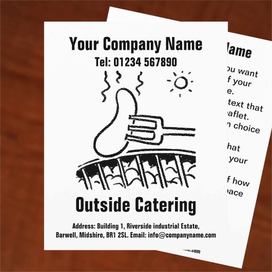 Outdoor Catering Cartoon Design Flyer