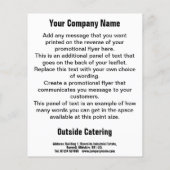 Outdoor Catering Cartoon Design Flyer (Hinten)