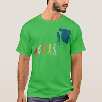 Outdoor Climber Evolution Gift Climbing T-Shirt