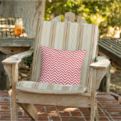 Outdoor Cushions - Red Stripe Pattern Kissen (Stuhl)