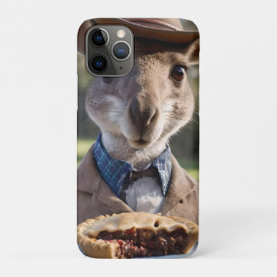 "Outdoor Delight: Ein Känguru isst Aussie Meat Pie Case-Mate iPhone Hülle