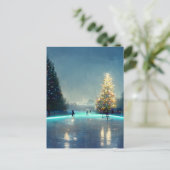 Outdoor-Eis-Skaten Postkarte (Stehend Vorderseite)