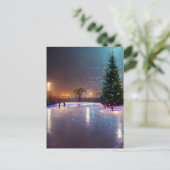 Outdoor-Eis-Skaten Postkarte (Stehend Vorderseite)