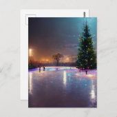 Outdoor-Eis-Skaten Postkarte (Vorne/Hinten)