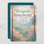 Outdoor Fantasy Mountain Wedding Einladung (Vorne/Hinten)