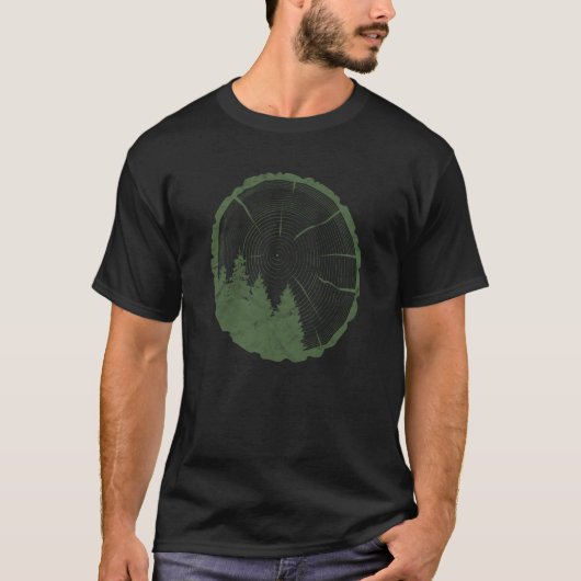 Outdoor Fashion Style Dark Green Grunge Gorpcore T-Shirt (Vorderseite)