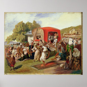 Outdoor Fete in Türkei, c.1830-60 Poster