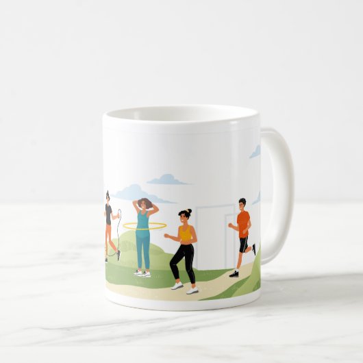 Outdoor Fitness Kaffeetasse (VorderseiteRechts)