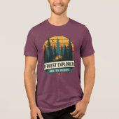 Outdoor Forest Explorer Camping Adventure Retro Tri-Blend Shirt (Vorderseite)
