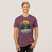Outdoor Forest Explorer Camping Adventure Retro Tri-Blend Shirt (Vorderseite voll)